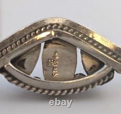 Vintage Native American Richard Begay Sterling Denim Lapis Bracelet Earrings 879