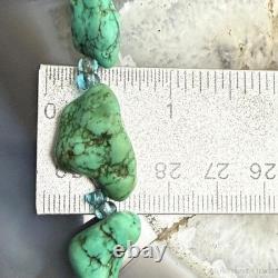 Vintage Native American Rough & Chunky Turquoise & Beads 22 Necklace For Women