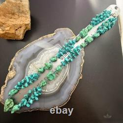 Vintage Native American Rough & Chunky Turquoise & Beads 22 Necklace For Women