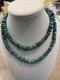 Vintage Native American Rough Cut Turquoise Heishi Sterling Silver Necklace, 31