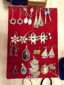 Vintage Native American, Russian, Mexican, Silver and Gold Jewelry Lot