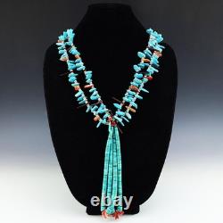Vintage Native American Santo Domingo Turquoise Necklace