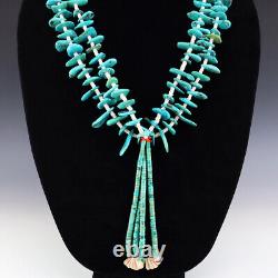 Vintage Native American Santo Domingo Turquoise Necklace