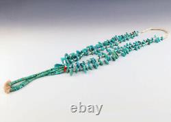 Vintage Native American Santo Domingo Turquoise Necklace