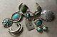 Vintage Native American Silver Jewelry LOT Turquoise Rings Earrings Bracelet +