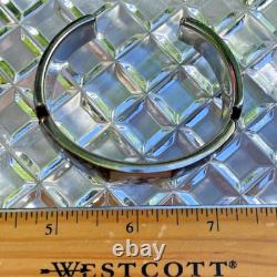 Vintage Native American Silver Shell Cuff Bracelet Signed Black Catbird Handmade