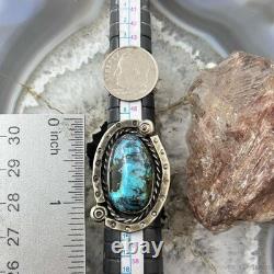 Vintage Native American Silver Turquoise Ring Size 6.5 For Women