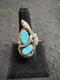 Vintage Native American Snake & Turquoise Ring 30 Grams Size 9