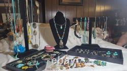 Vintage Native American Southwest Jewelry Lot, Turquoise, Sterling, Beaded, coral