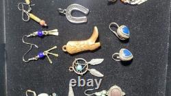 Vintage Native American Southwest Jewelry Lot, Turquoise, Sterling, Beaded, coral