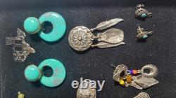 Vintage Native American Southwest Jewelry Lot, Turquoise, Sterling, Beaded, coral