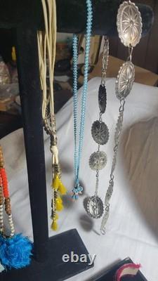 Vintage Native American Southwest Jewelry Lot, Turquoise, Sterling, Beaded, coral