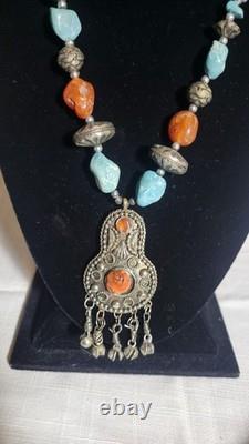 Vintage Native American Southwest Jewelry Lot, Turquoise, Sterling, Beaded, coral