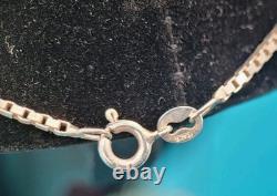 Vintage Native American Sterling 925 Turquoise & Coral Pendant On Italian Chain