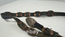 Vintage Native American Sterling CL Belt with white and Blue Stones