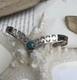 Vintage Native American Sterling Cuff Bracelet Blue Turquoise Heart Jewelry