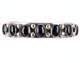 Vintage Native American Sterling Cuff Bracelet with Obsidian cabochons