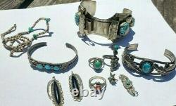 Vintage Native American Sterling Jewelry Lot! Signed Black Hawk, P, & Others