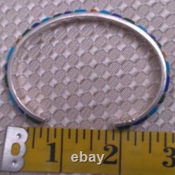 Vintage Native American Sterling Silver 925 Multi-Gemstone 6.25 Cuff (Grp. 5)