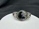 Vintage Native American Sterling Silver Agate Cuff Bracelet