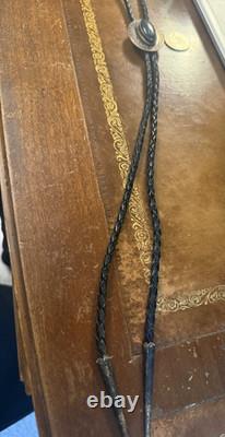 Vintage Native American Sterling Silver Bolo Tie