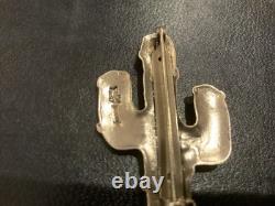 Vintage Native American Sterling Silver Cactus Brooch-Butterfly Hallmark 925