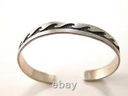 Vintage Native American Sterling Silver Cuff Bracelet