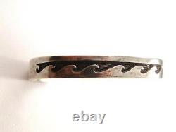 Vintage Native American Sterling Silver Cuff Bracelet