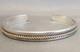 Vintage Native American Sterling Silver Cuff Bracelet By Navajo Artist AM 9.9 g