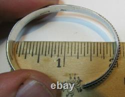 Vintage Native American Sterling Silver Cuff Bracelet By Navajo Artist AM 9.9 g