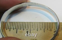 Vintage Native American Sterling Silver Cuff Bracelet By Navajo Artist AM 9.9 g