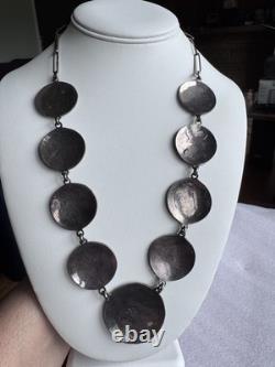 Vintage Native American Sterling Silver Hopi Necklace By Gibson Gene