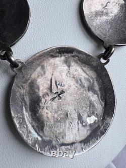 Vintage Native American Sterling Silver Hopi Necklace By Gibson Gene
