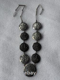 Vintage Native American Sterling Silver Hopi Necklace By Gibson Gene