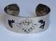 Vintage Native American Sterling Silver Kokopelli Dancers Sun Cuff Bracelet 7in