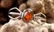 Vintage Native American Sterling Silver Navajo Amber Cuff Bracelet B Piaso Jr