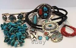 Vintage Native American Sterling Silver & Southwestern Jewelry Lot