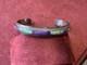 Vintage Native American Sterling Silver Sugilite & Opal Inlay Bracelet c. 1970s