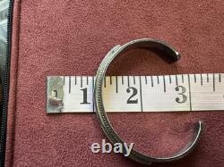Vintage Native American Sterling Silver Sugilite & Opal Inlay Bracelet c. 1970s