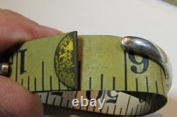 Vintage Native American Sterling Silver TURQUOISE INLAY Cuff Bracelet 15.0 grams