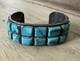 Vintage Native American Sterling Silver Turquoise Cuff Bracelet 64g Unbranded