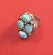 Vintage Native American Sterling Silver Turquoise Ring
