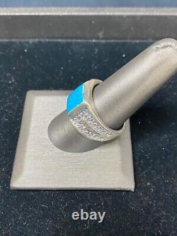 Vintage Native American Sterling Silver Turquoise Ring By Silver Cloud Jewelry
