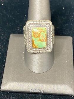 Vintage Native American Sterling Silver Turquoise Ring by Carolyn Pollack