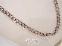 Vintage Native American Sterling Silver Wampum Shell Pendant Necklace 24