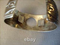 Vintage Native American Sterling Silver Watch Cuff Signed 41.5 grams