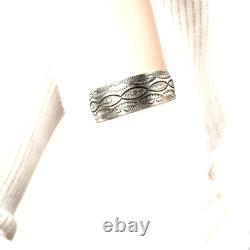 Vintage Native American Sterling Stamped Cuff