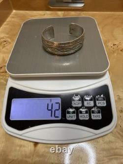 Vintage Native American Sterling Stamped Cuff