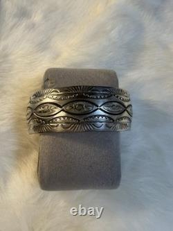 Vintage Native American Sterling Stamped Cuff