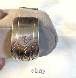 Vintage Native American Sterling Stamped Cuff